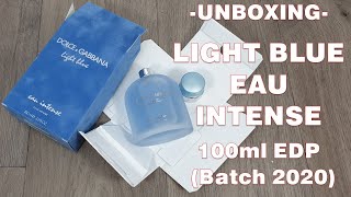 Unboxing Light Blue Eau Intense Pour Homme by Dolce&Gabbana (2020 batch)