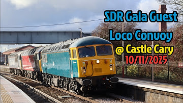 Convoy! DC Rail Class 56’s top and tail RES’s Class 47 through Castle Cary - 10/11/2025