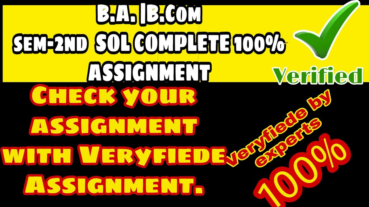 DU/SOL English Solved Assignment for B.A & Solved Assignment