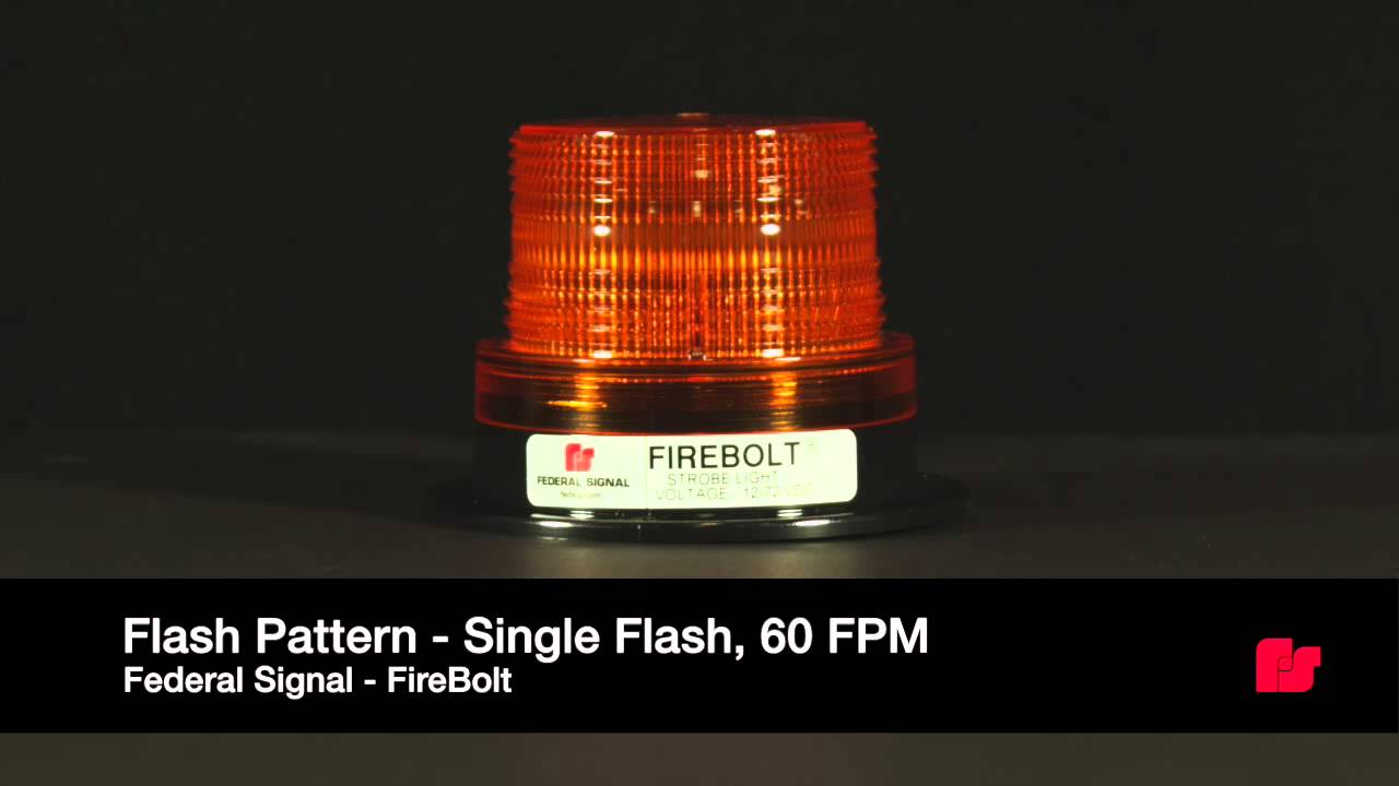 Federal Signal Pattern Device Federal Signal FireBolt® Plus Beacon Flash Patterns - YouTube