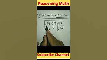 find the missing number #Part-6 #Reasoning Math #Reasoning #Math #Short #Short video #RMSWorld