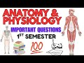 Anatomy & Physiology Important Questions | 1st Sem | BSc Nursing | Helpful for Freshers!!