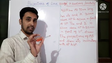 Projections of Line | Projections of Line Inclined to Both HP and VP | 2nd Question by Md Rafeeq