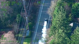 Aerial video shows suspects, ages 12 and 14, taken in custody after carjacking in Bellevue, WA