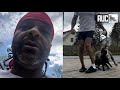 Jim jones legs go viral after posting playing with his dogs