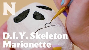 How to make a delightful skeleton marionette for Halloween!
