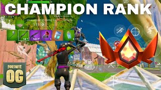 CHAMPION Rank In OG Fortnite Mobile… (120 FPS Ranked Gameplay)