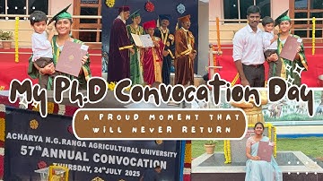 My Agricultural Journey from B.Sc(Ag.) to Ph.D. Graduation Day | S.V. Agricultural College |  ANGRAU