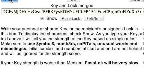 PassLok 1.5: making and opening locked and signed messages