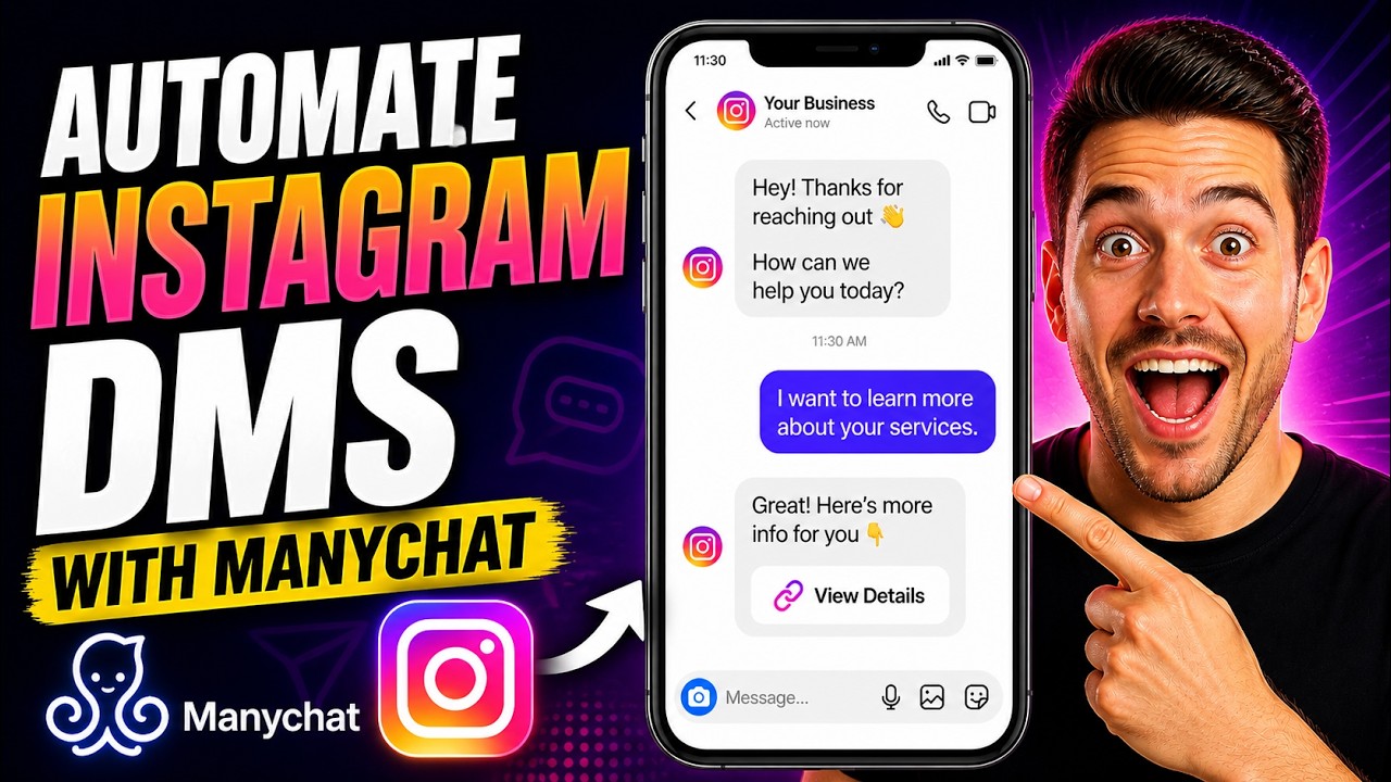 Automate Instagram DMs in 5 Minutes 😳 (ManyChat Tutorial) - YouTube