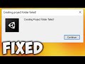 How to fix unity creating project folder failed error