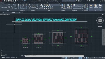 How to use Scale Drawing Without Changing Dimension in AutoCAD Tutorial  |Beginner AutoCAD Tutorial