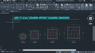 How to use Scale Drawing Without Changing Dimension in AutoCAD Tutorial  |Beginner AutoCAD Tutorial