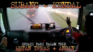 SUBANG TO KENDAL  Begini Rasanya Berkendara Di jalan Toll Di Saat Hujan Lebat ‼️MOBIL TRUK PANJANG