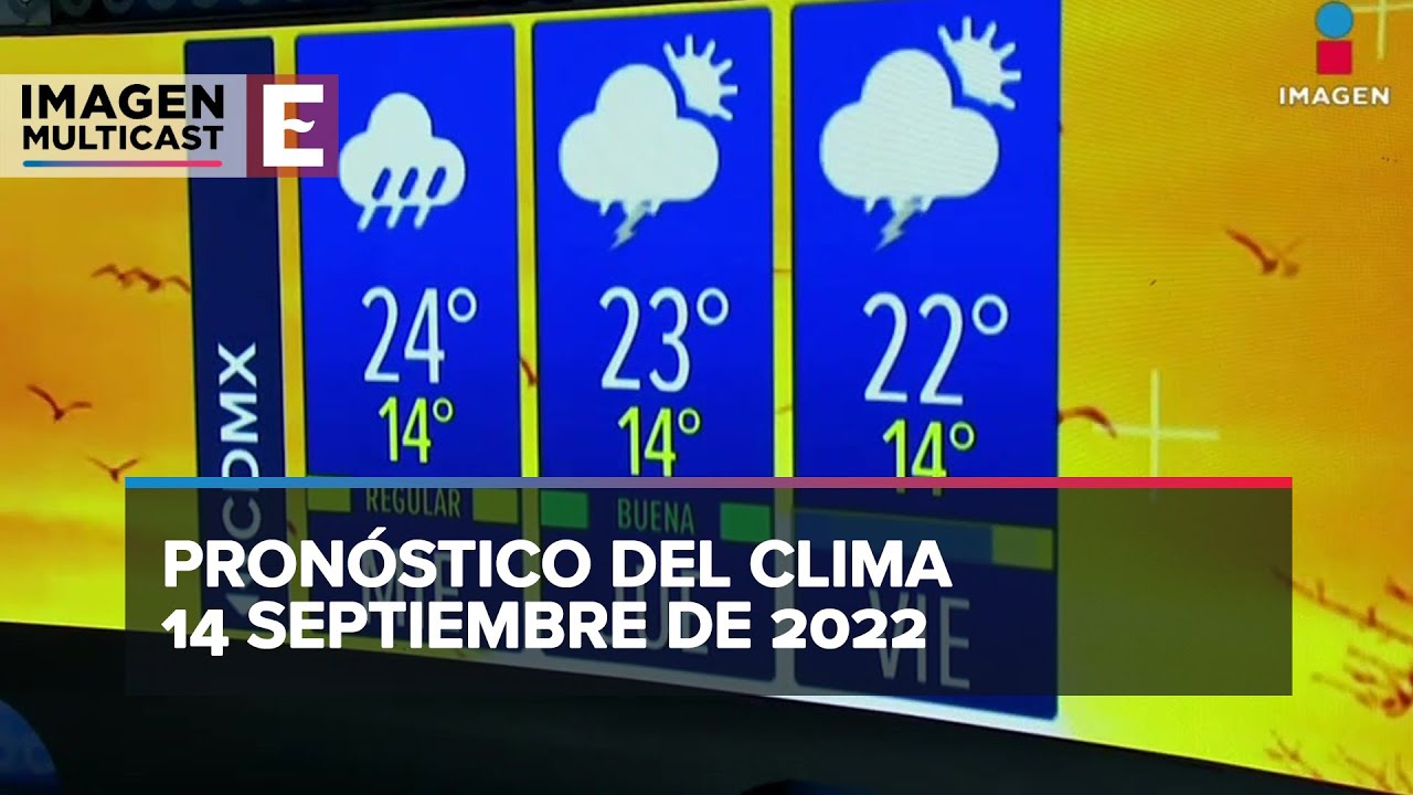 Clima para hoy 14 de septiembre de 2022 YouTube