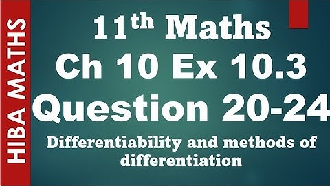 11th maths chapter 10 exercise 10.3 question 20-24 tn syllabus hiba maths
