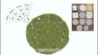How to crochet coaster 2 in DROPS Extra 0-1403