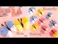 Mariposas 3D con truco simple Hand Embroidery Amazing trick Making easy Butterfly