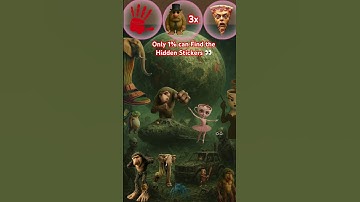 Only 1% can Find the Hidden Stickers 👀 You Have 5 Seconds!#oddoneout #challenge #quiz