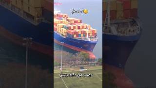 large container ship crashed in a stadium #viral #shorts #ship #accident #crash