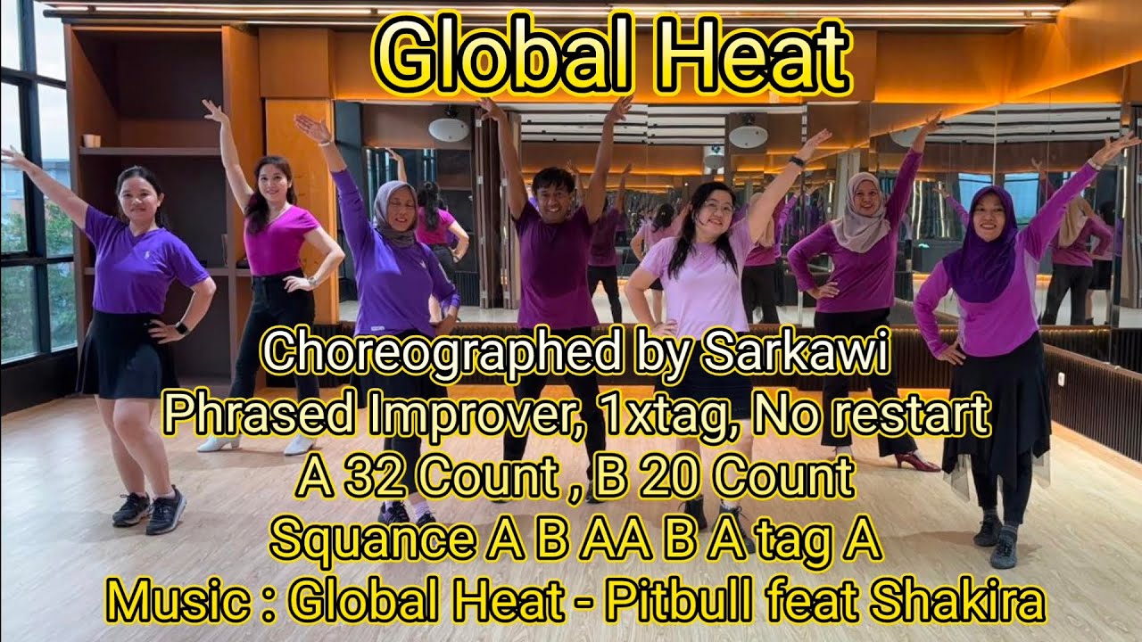 Global Heat | line dance | Sarkawi | Pitbull feat Shakira