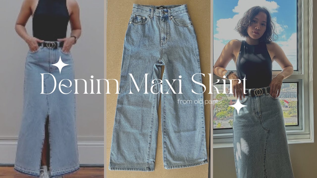 How to Make a Skirt From Jeans  DIY Denim Skirt  Levis  YouTube