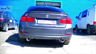 NEX® BMW 3s 316 F30. ЭКСКЛЮЗИВ. Глушитель раздвоенный & насадки Ø 101 мм. Делаем выхлоп правильным