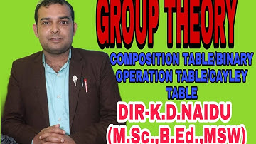 TOPIC - GROUP THEORY ( COMPOSITION TABLE ) VIDEO 7