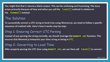 How to Convert a UTC String to Local Time Using Moment.js