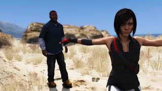 GTA 5 - Modded Cutscenes - Faith from Mirrors Edge replaces Mary Ann