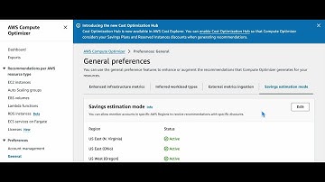 Introducing Savings Estimation Mode in AWS Compute Optimizer (re:Invent 2023)