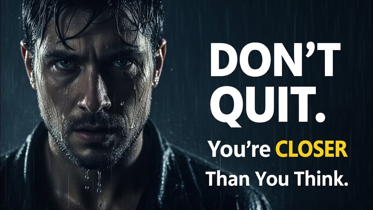 Don’t Quit Now – You’re Closer Than You Think | Motivational Speech