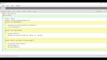 AREA OF CIRCLE JAVA PROGRAM FOR ICSE CLASS 10 AND CLASS 9
