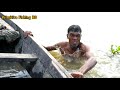 Primitive Big Shrimp Fish Catch Under River Water ! Boy Prawn Fishing।