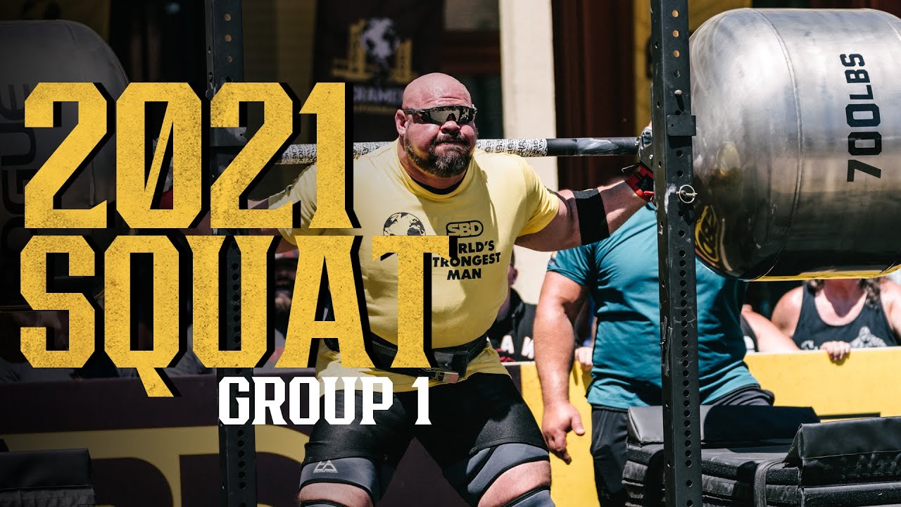 700 lbs 3175 kg Squat for Reps  2021 Worlds Strongest Man  Group One