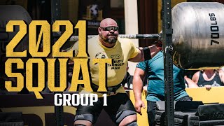 700 lbs (317.5 kg) Squat for Reps | 2021 World's Strongest Man | Group One
