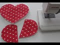 Шьем оригинальный подарок. Прихватка-сердце. We sew a potholder in the shape of a heart.