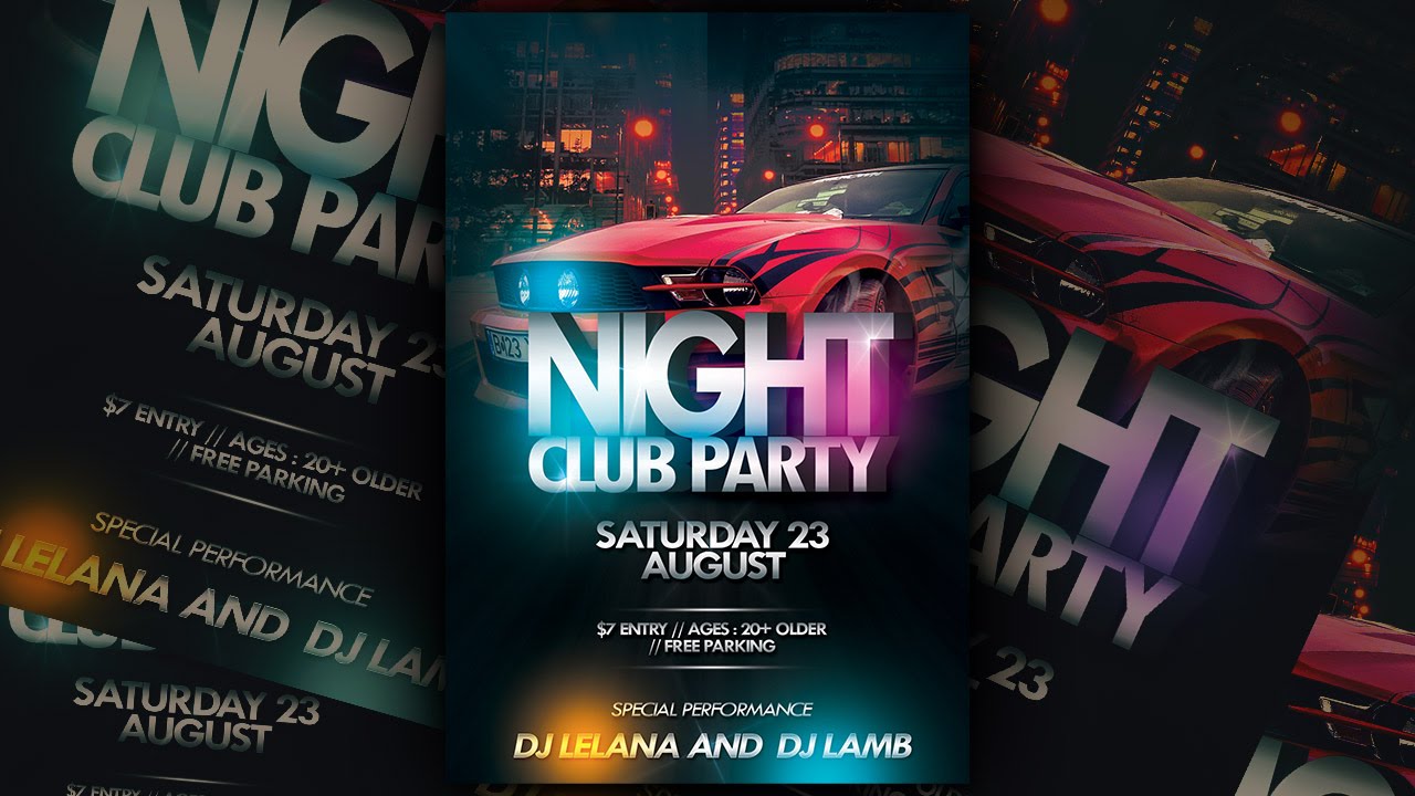 Nightclub Party Flyer Shop Tutorial