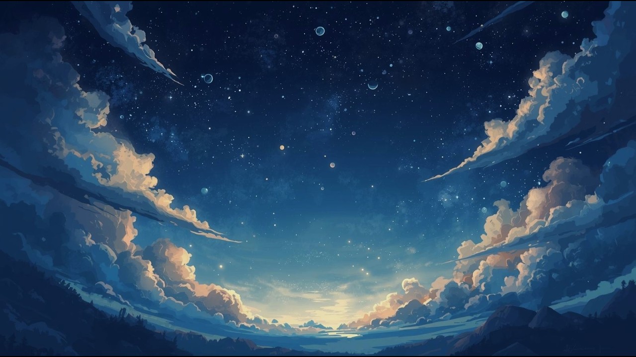 Peaceful Sleep - Night Ocean Ambient (1 Hour)