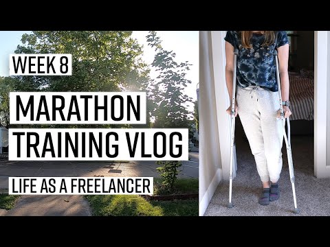 Marathon Training Vlog (Week 8) - Injured Post-Long Run and On Crutches RIP