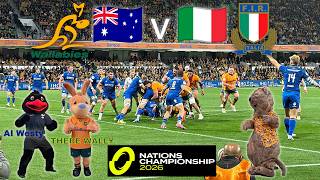 World Rugby Nations Championship Round 3 2026: Australia Wallabies 🇦🇺 V Italy Azzurri 🇮🇹 | Perth