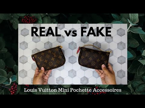 Louis Vuitton Pochette Accessoires Real vs Fake - How to Spot a Fake LV  Pochette - #39 