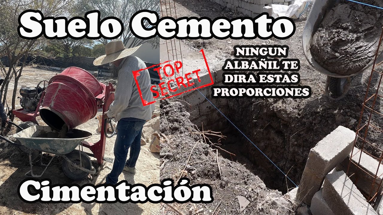 Como Hacer Mezcla Suelo Cemento - Como Empezar Cimientos - YouTube