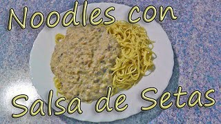 Receta de Noodles Con Salsa de Setas