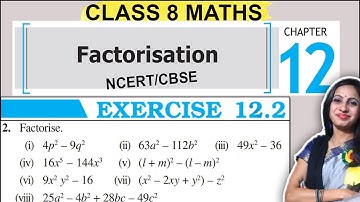 Class 8 Maths Ex 12.2 Question 2 Solution | Chapter 12 Factorisation | 8th Class NCERT Solutions