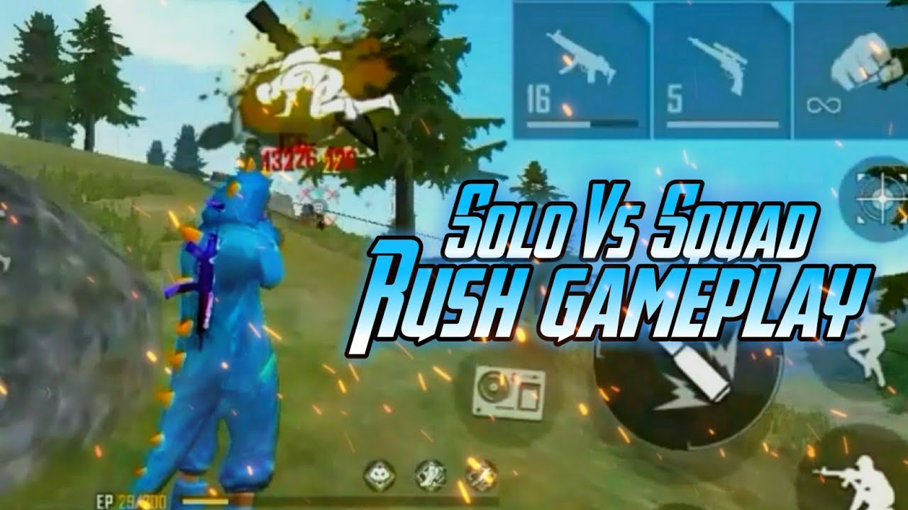 SOLO VS SQUAD FULL RUSH GAMEPLAY || MONTAGE || GARENA FREE FIRE - YouTube
