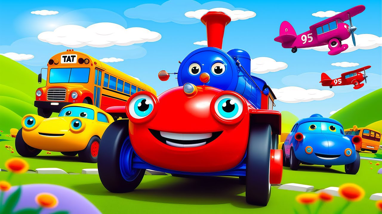 Choose The Right Door With Tires Mcqueen, JCB, Tractor, Car, School Bus, Truck 3D Vehicle Game