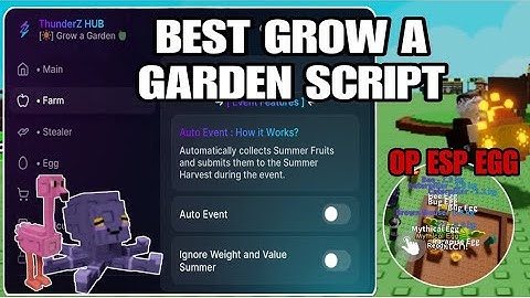 Grow a Garden Script GUI | EGG DETECTOR SEED PET SPAWNER DUPE AUTO EVENT SUMMER *NO KEY*