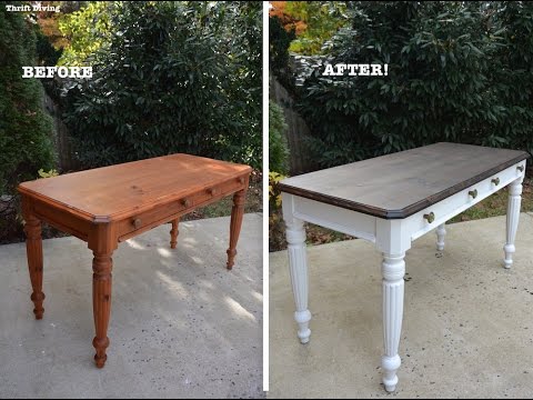 A 1980 S Diy Desk Makeover Using Beyond Paint And Stain Thrift