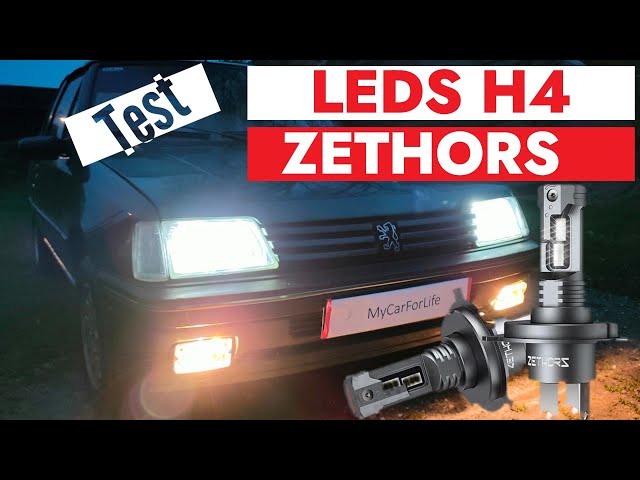  Zethors Ampoules H4 LED Voiture avec Ventilateur 100W